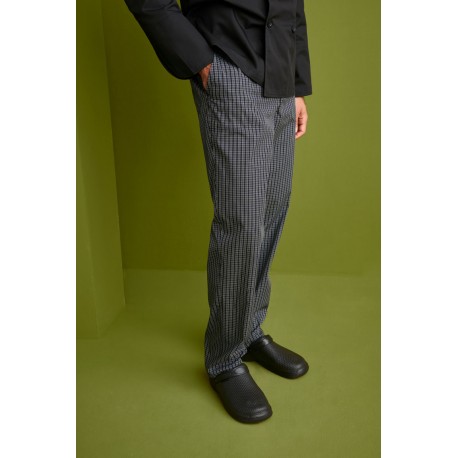 PANTALÓN COCINA CUADRO CLÁSICO NEGRO MONZA 4002