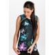 CHAQUETA S/M FLOR AZUL