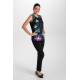 CHAQUETA S/M FLOR AZUL