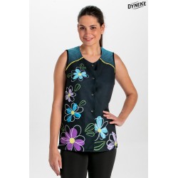 CHAQUETA S/M FLOR AZUL
