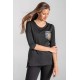 CAMISETA NEGRA BOLSILLOS METALIZADOS DYNEKE