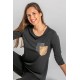 CAMISETA NEGRA BOLSILLOS METALIZADOS DYNEKE