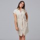 VESTIDO BOTON FORRADO VIVAZ X.LINEN DE GARYS