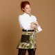 DELANTAL CORTO REVERSIBLE JENGIBRE