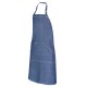 DELANTAL PETO DENIM CON BOLSILLOS